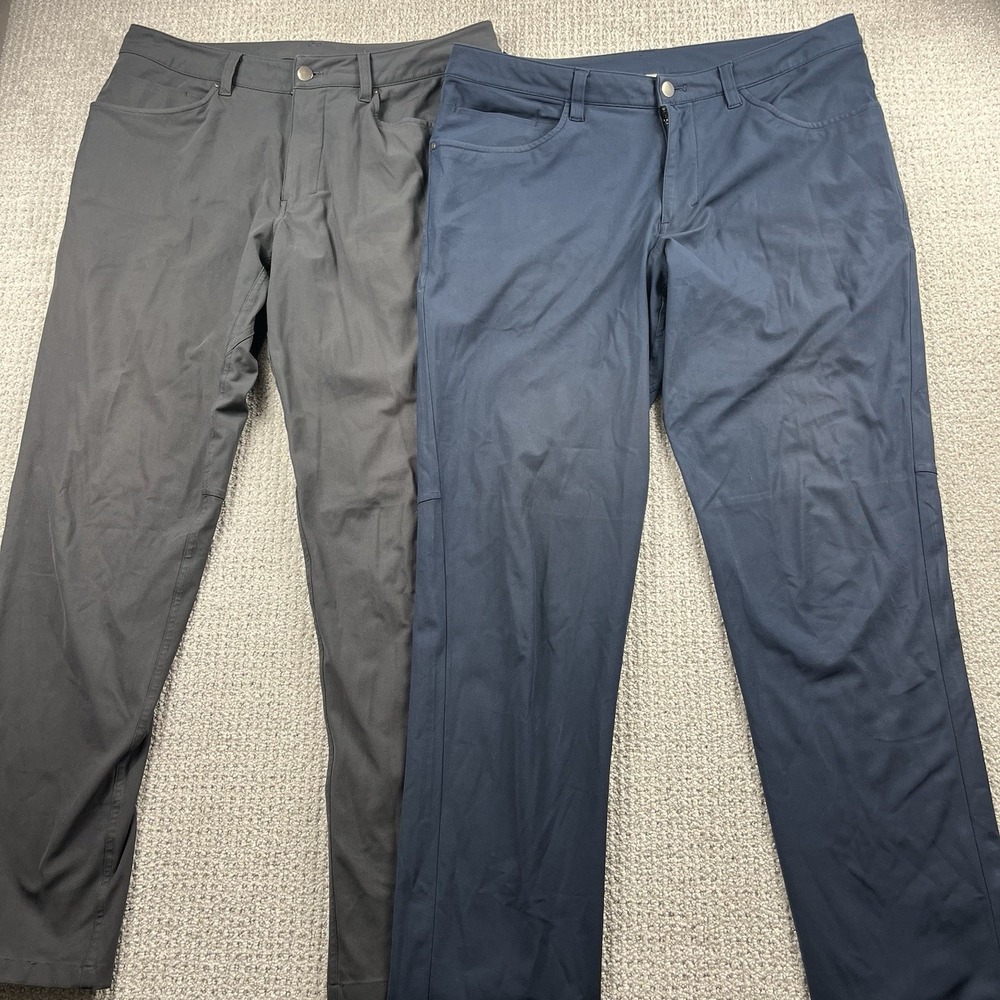 Lululemon ABC Classic Fit Warpstreme Mens Pants 34x31 Performance Lot Of (2)